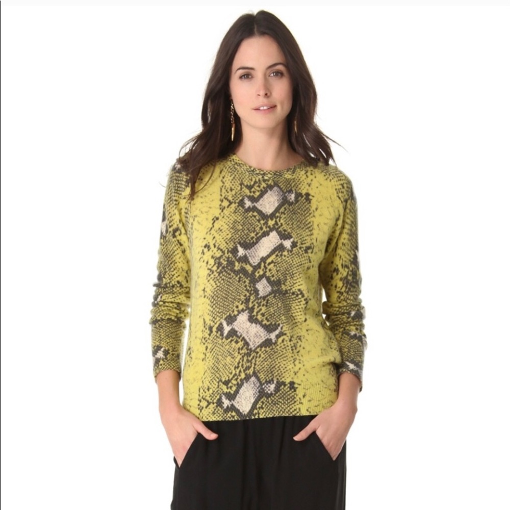Equipment Sloan Python Print Cashmere Sweater - image 2